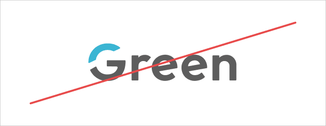 Green Logo Incorrect Uses Other Colors