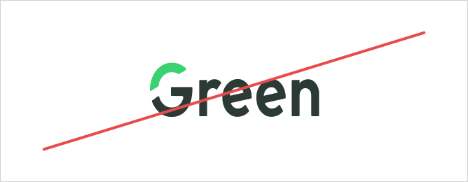 Green Logo Incorrect Uses Transform