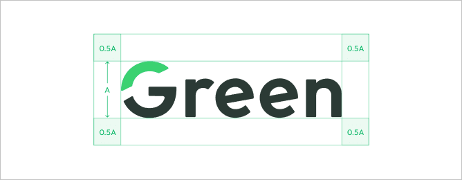 Green Logo Visibility Clear Space